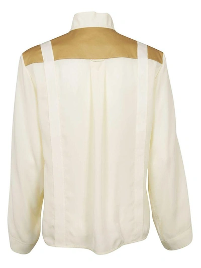 Shop Chloé Chloe Pleated Blouse In 24u Buttercream