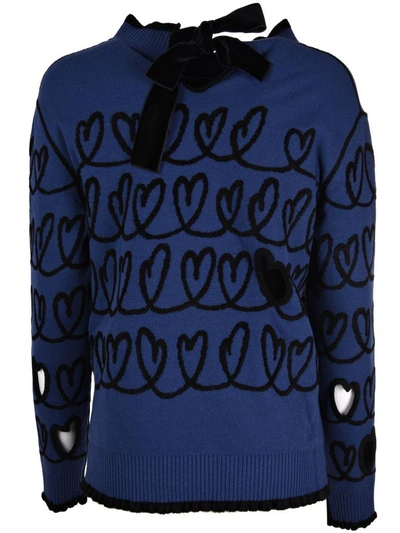 Shop Fendi Cut Out Heart Sweater In F12qa Muffin