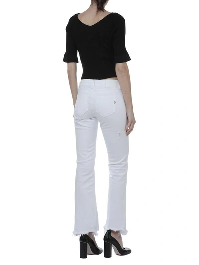 Shop Dondup Cotton Jeans In White