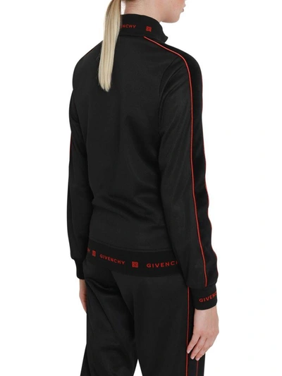 Shop Givenchy Logo Track Jacket In Nero/rosso