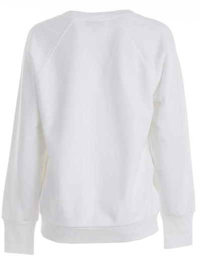 Shop Burberry Logo Sweatshirt In Awhite
