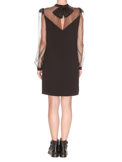 Shop Givenchy Mini Dress With Bow In Black