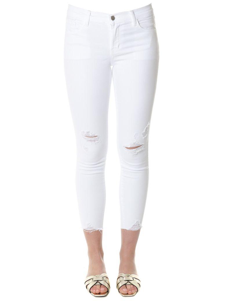 white ripped capri jeans