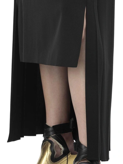 Shop Maison Margiela Wool Blend Skirt In Black