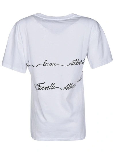 Shop Alberta Ferretti Love T-shirt In White
