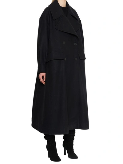 Shop Alberta Ferretti Coat In Black