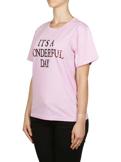 Alberta Ferretti 'it's A Wonderful Day'-print Cotton-jersey T-shirt In  1222c | ModeSens