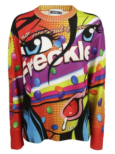 Shop Moschino Freckle Sweater In Multicolor