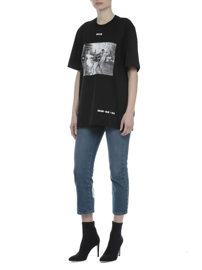 Shop Msgm Cotton T-shirt In Black