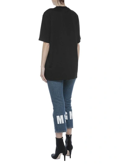 Shop Msgm Cotton T-shirt In Black