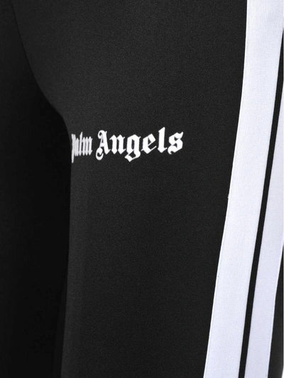 Shop Palm Angels Track Leggings Black White In Black/white