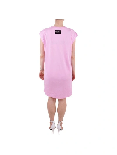 Shop Boutique Moschino Cotton T-shirt Dress In Pink