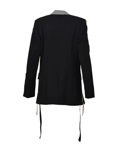 Shop Stella Mccartney Victoria Two-tone Jacket In Black