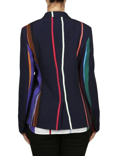 Shop Paul Smith Striped Blazer In Blue