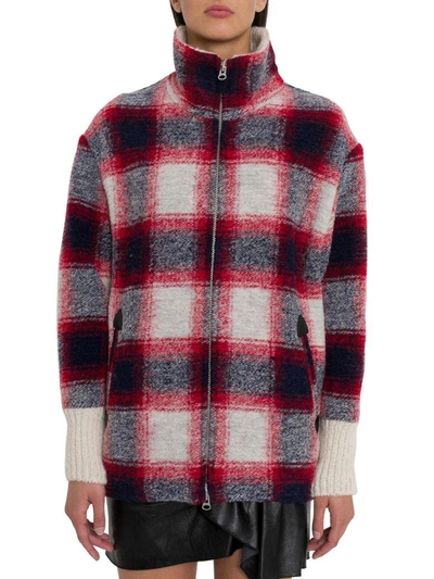 Shop Isabel Marant Étoile Checked Jacket In Rosso