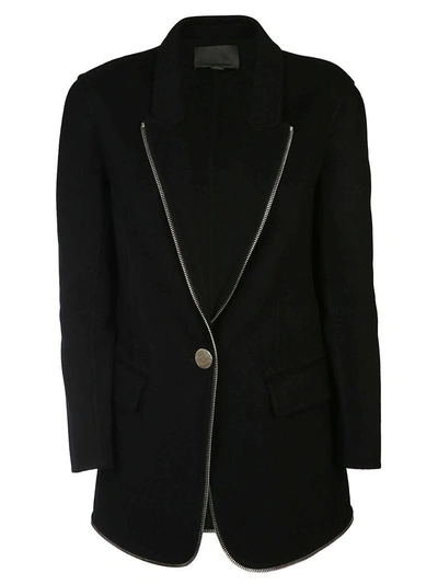 Shop Alexander Wang Button Fastening Jacket In Black