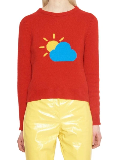 Shop Alberta Ferretti 'rainbow Week' Sweater In Multicolor