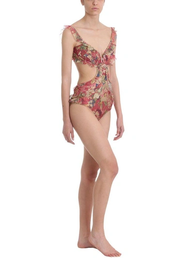Shop Zimmermann Melody Frill Off One Piece In Multicolor