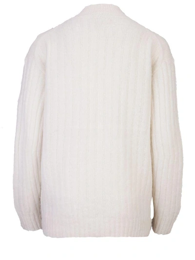 Shop Helmut Lang Cardigan In Ivory