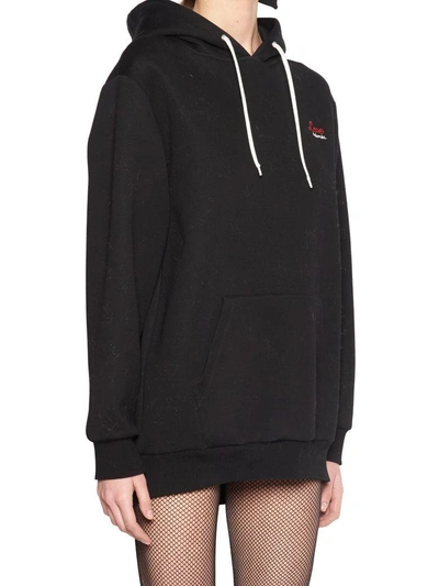 Shop Miu Miu Hoodie In Black