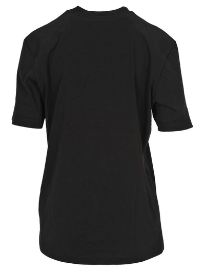 Shop Msgm Tshirt Logo Pailettes In Black