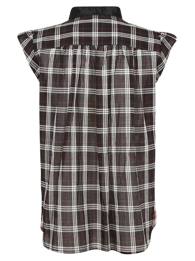 Shop Marc Jacobs Contrast Trim Check Top In Black