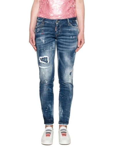 Shop Dsquared2 Blue Jennifer Denim Jeans