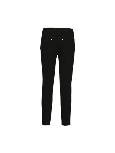 Shop Miu Miu Pantalone Slim Strass In Black