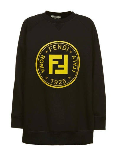 Shop Fendi Sweater In Nero Giallo