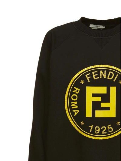 Shop Fendi Sweater In Nero Giallo