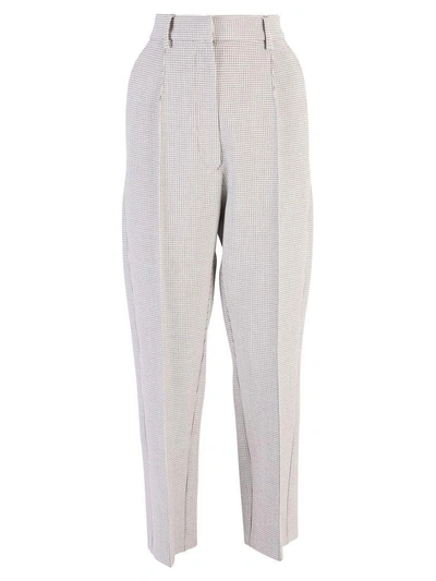 Shop Mm6 Maison Margiela Beige Cropped Trousers In Grey
