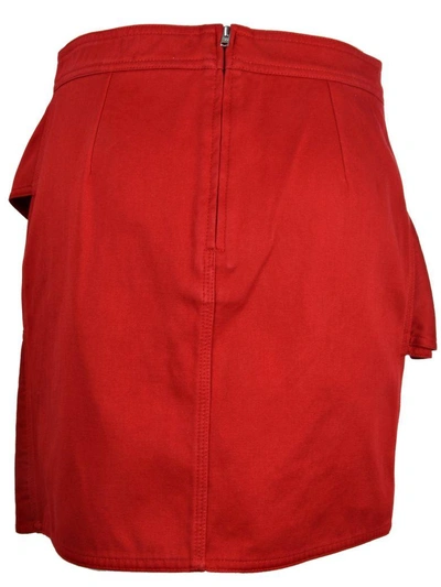 Shop Isabel Marant Étoile Doali Skirt In 70rd Red