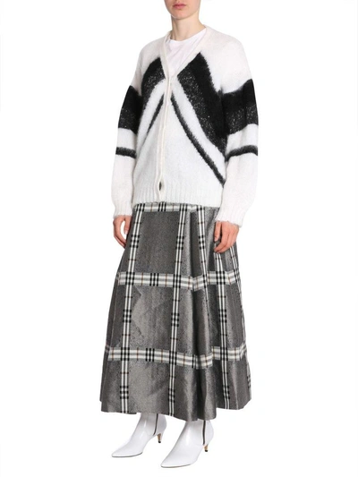 Shop Alberta Ferretti Long Skirt In Grigio