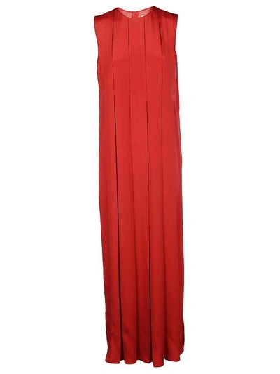 Shop Valentino Long Pleated Dress