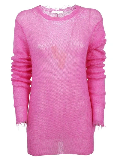 Shop Helmut Lang Distressed Sweater In Wkv Rosa