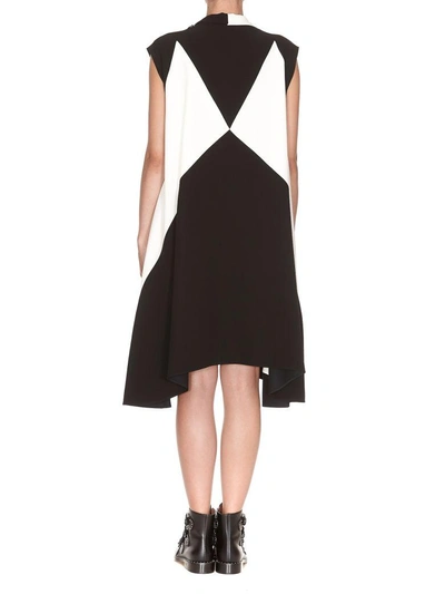 Shop Givenchy Scarf Collar Dress In Black/white