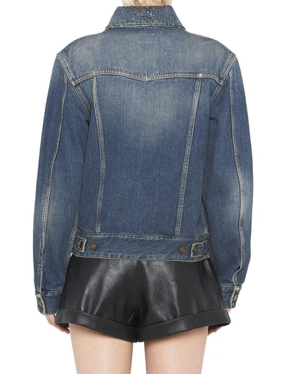 Shop Saint Laurent Jacket In Blue