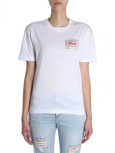 Shop Stella Mccartney Round Collar T-shirt In White