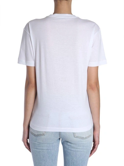 Shop Stella Mccartney Round Collar T-shirt In White