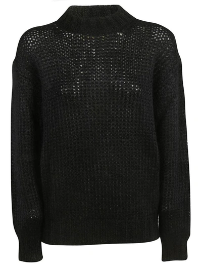 Shop Prada Printed Sweater In Black