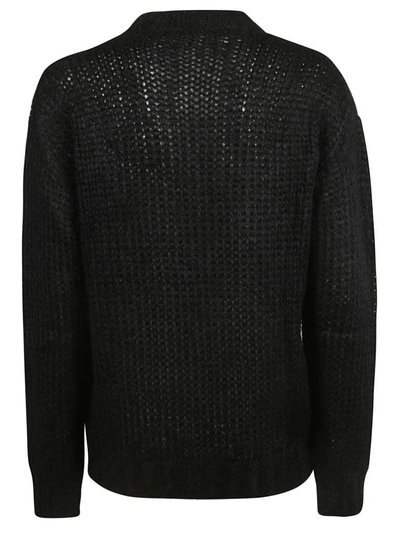 Shop Prada Printed Sweater In Black