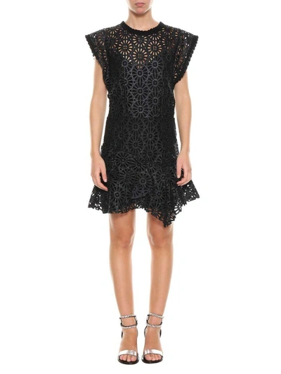 Shop Isabel Marant 'daisy' Mini Dress In Black