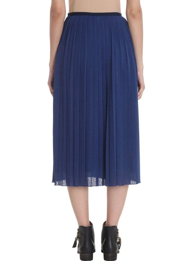Shop See By Chloé Pleated Skirt In Blue