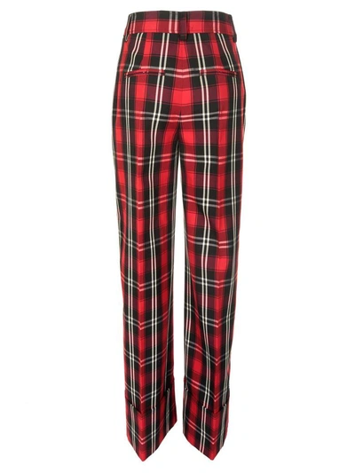 Shop Msgm Checked Trousers