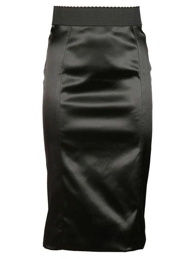 Shop Dolce & Gabbana High-waist Pencil Skirt In Nero