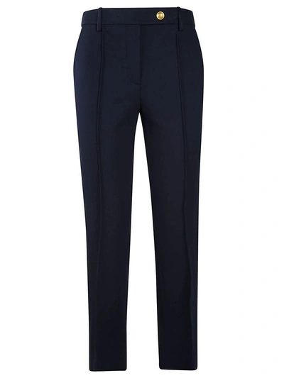 Shop Tory Burch Sara Cropped Trousers In Navy