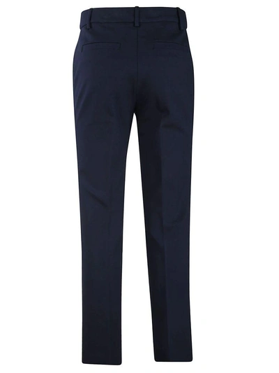 Shop Tory Burch Sara Cropped Trousers In Navy