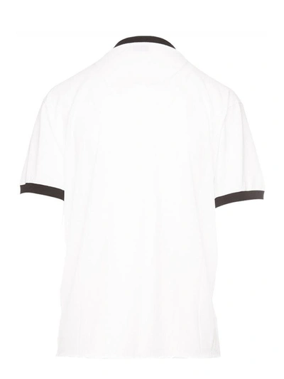Shop Saint Laurent T-shirt In Bianco Nero