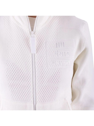 Adidas Originals By Pharrell Williams Hu Holi Knit Tt" Cotton Blend  Sweatshirt" In White | ModeSens