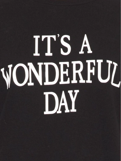 Shop Alberta Ferretti 'it's A Wonderful Day' T-shirt In Black